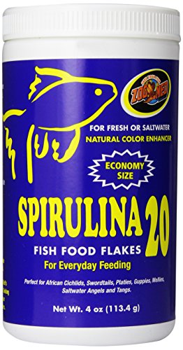 Zoo Med Spirulina 20 Flake Fish Food, 4-unce