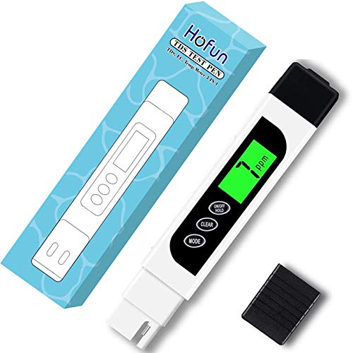 Digitální TDS měřič vody - TDS, měřič EC a teploty 3 v 1, přesný 0-9999 ppm, měřič PPM pro test pitné vody, káva, bazén, akvárium, systém RO / DI, hydroponie